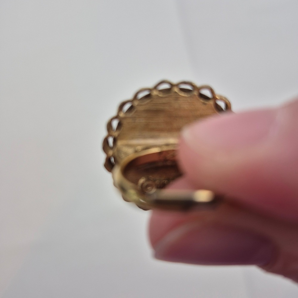 Vintage 1960s Beatles Ring NEMS‎ Enterprises Brass Tone Adjustable Band Fab Four - Picture 9 of 11